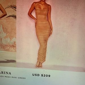 Houseofcb fornarina tan maxi dress